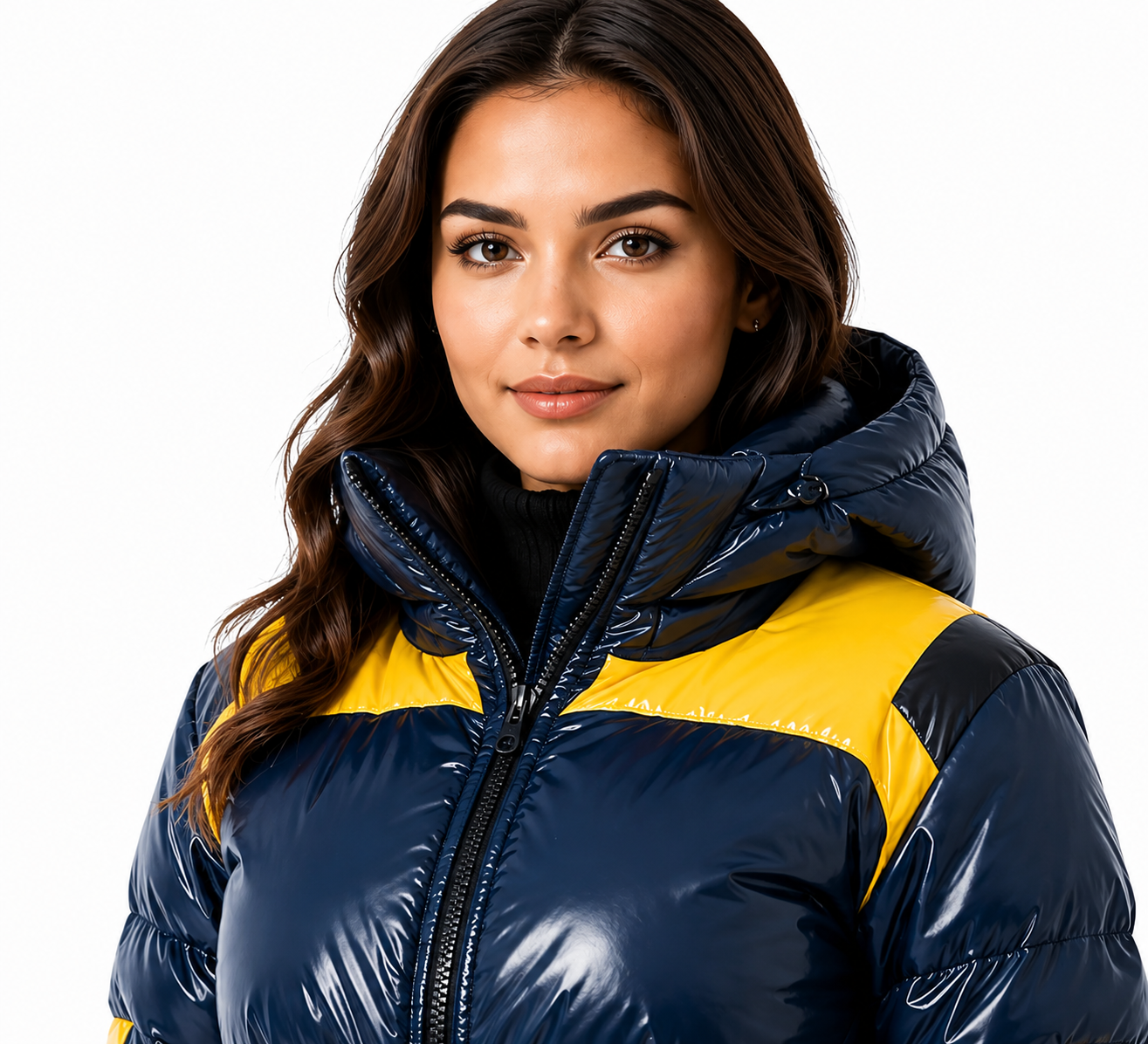 Women's Shiny Nylon Winter Snowsuit