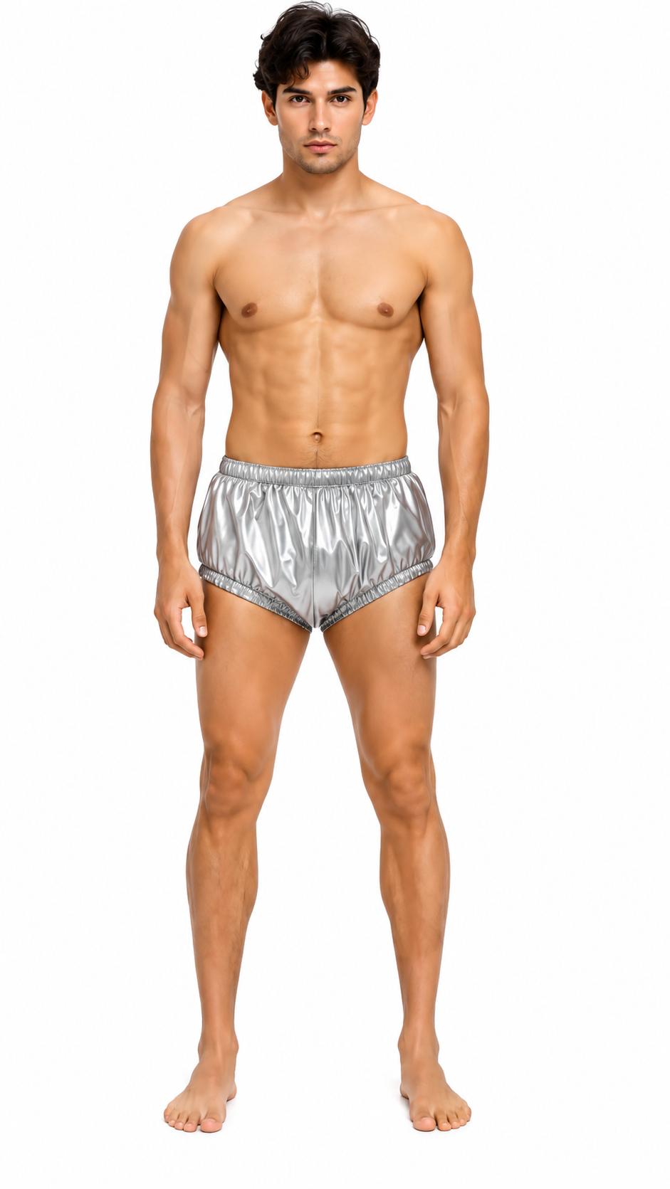 Men's Glossy Nylon Running Shorts