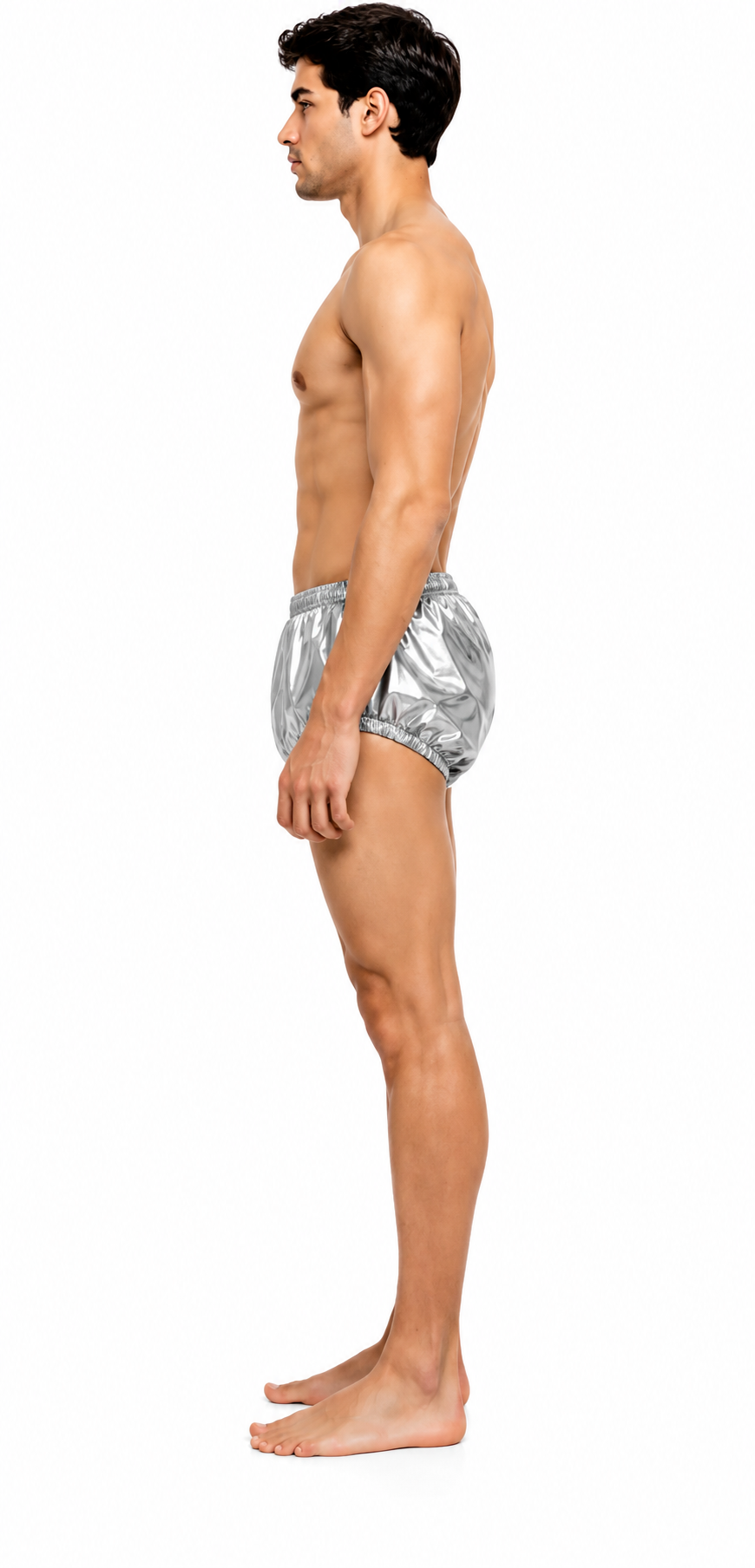 Men's Glossy Nylon Running Shorts