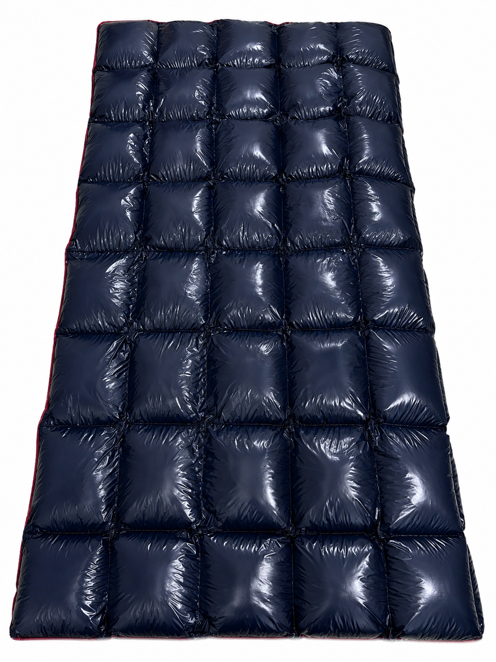 Navy Blue Shiny Nylon Puffer Blanket