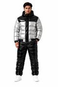 Men's Shiny Down Glossy Puffer Jacket & Insulated Pants Set