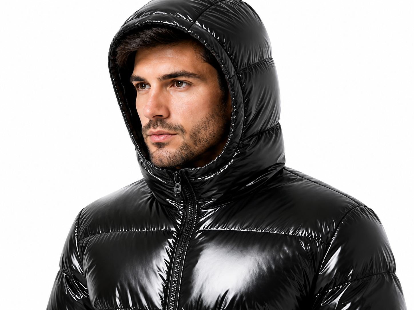Shiny Nylon Puffer Tracksuit for Men