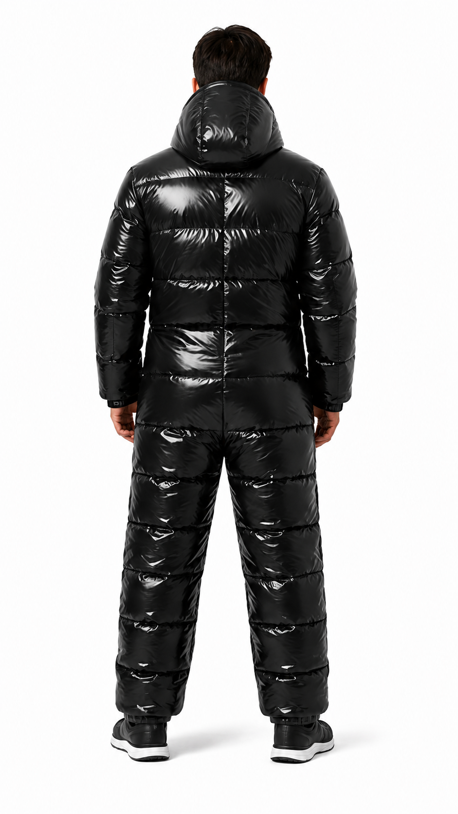 Shiny Nylon Puffer Tracksuit for Men