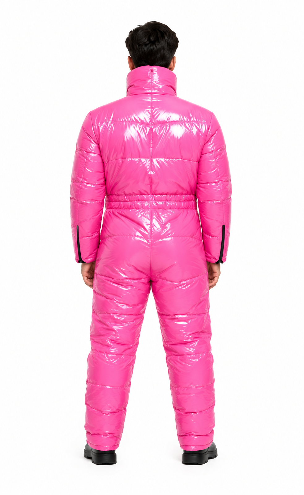 Glossy One-Piece Winter Snowsuit