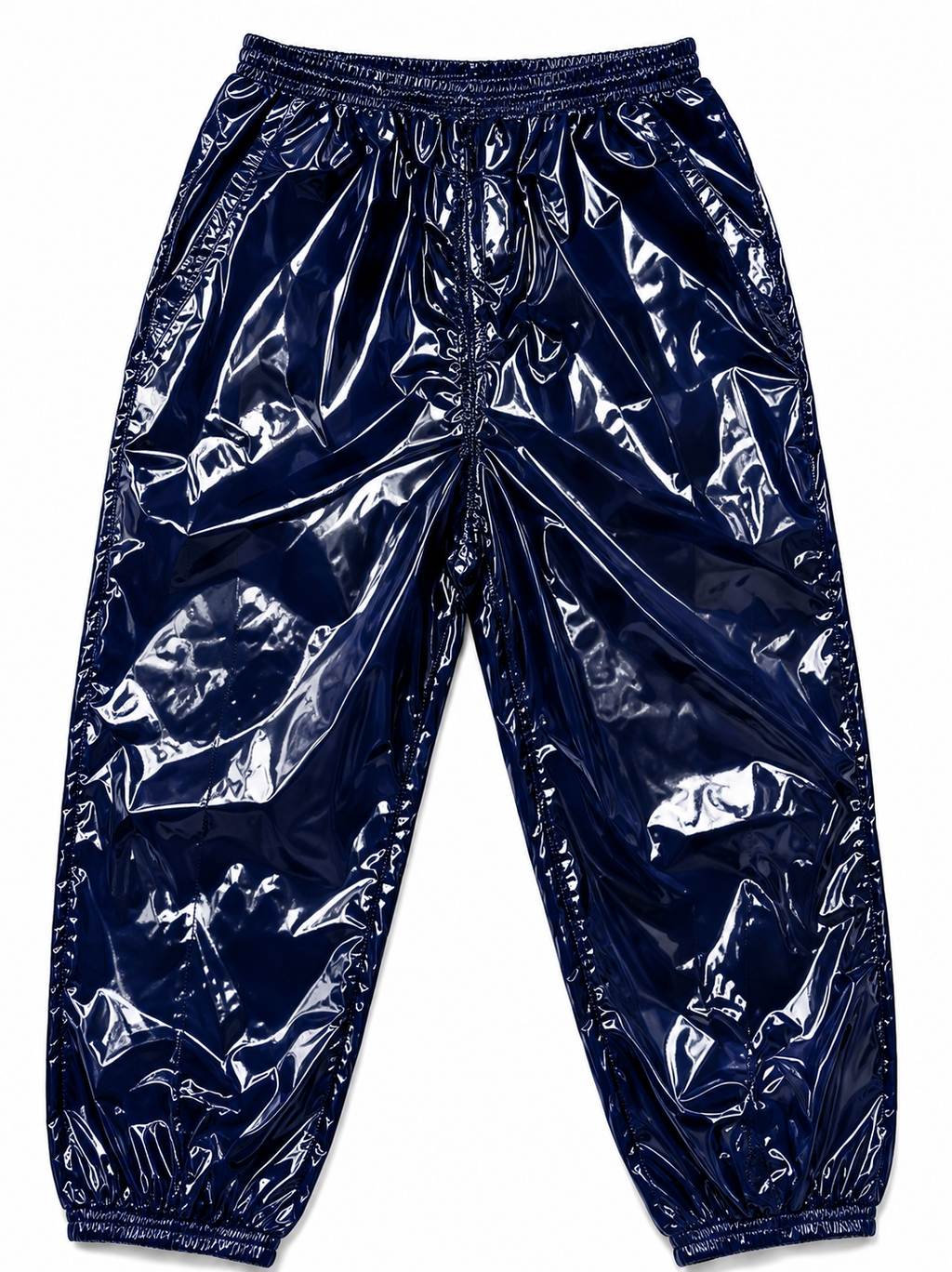 Glossy Nylon Jogger Track Pants