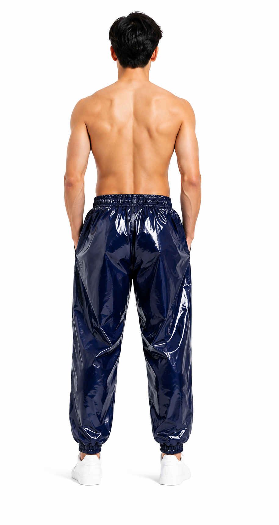 Glossy Nylon Jogger Track Pants