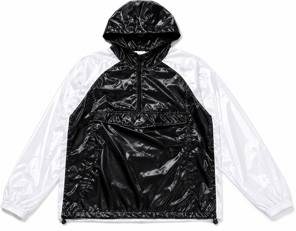 Shiny Nylon Anorak Tracksuit Set