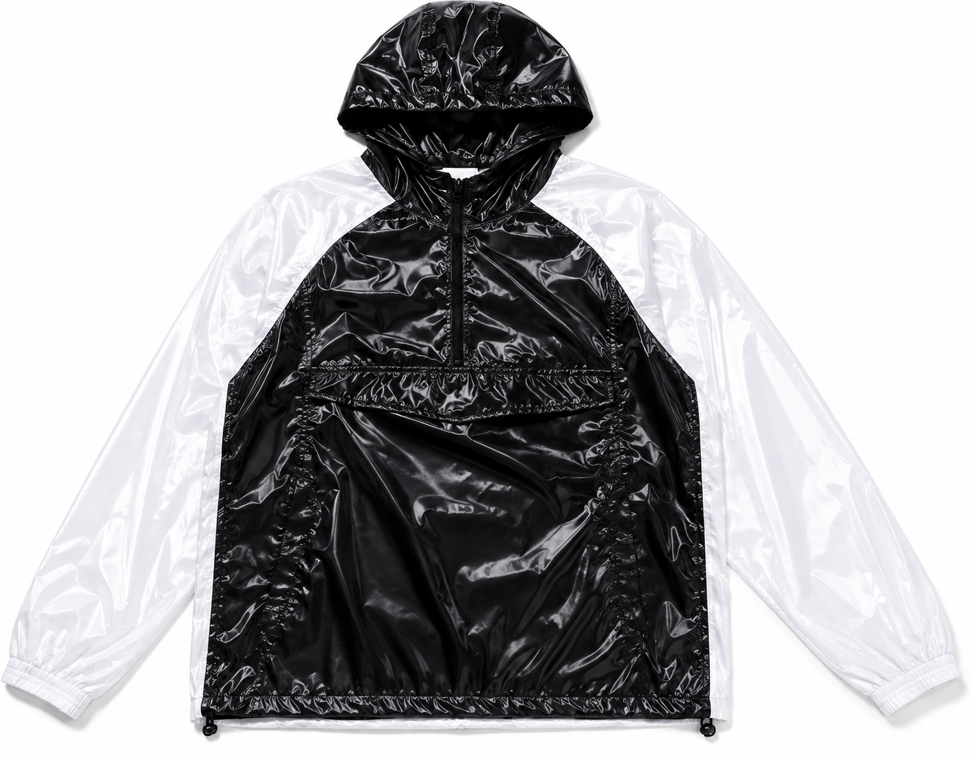 Shiny Nylon Anorak Tracksuit Set