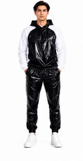 Shiny Nylon Anorak Tracksuit Set