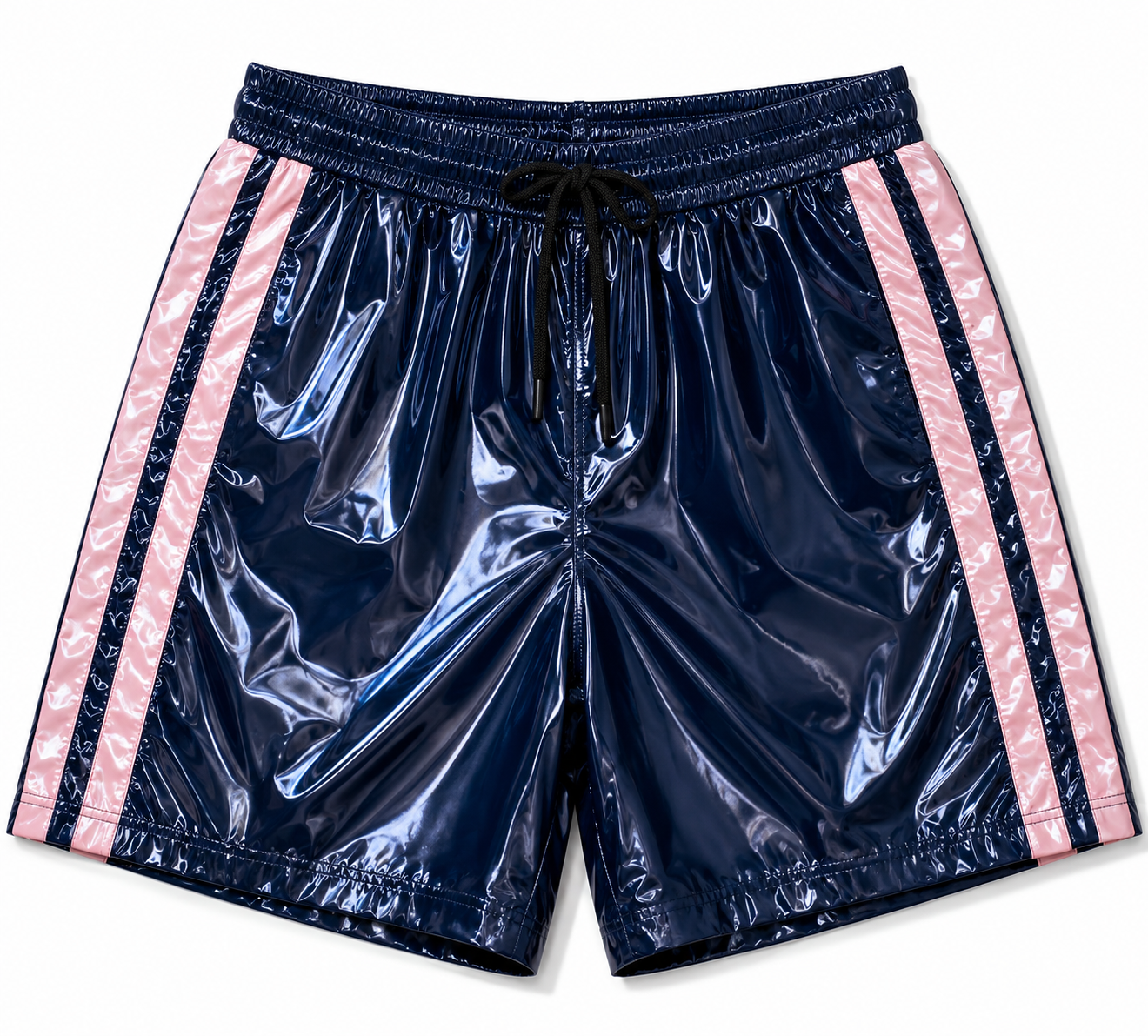 Shiny Nylon Hooded Windbreaker and Shorts Set