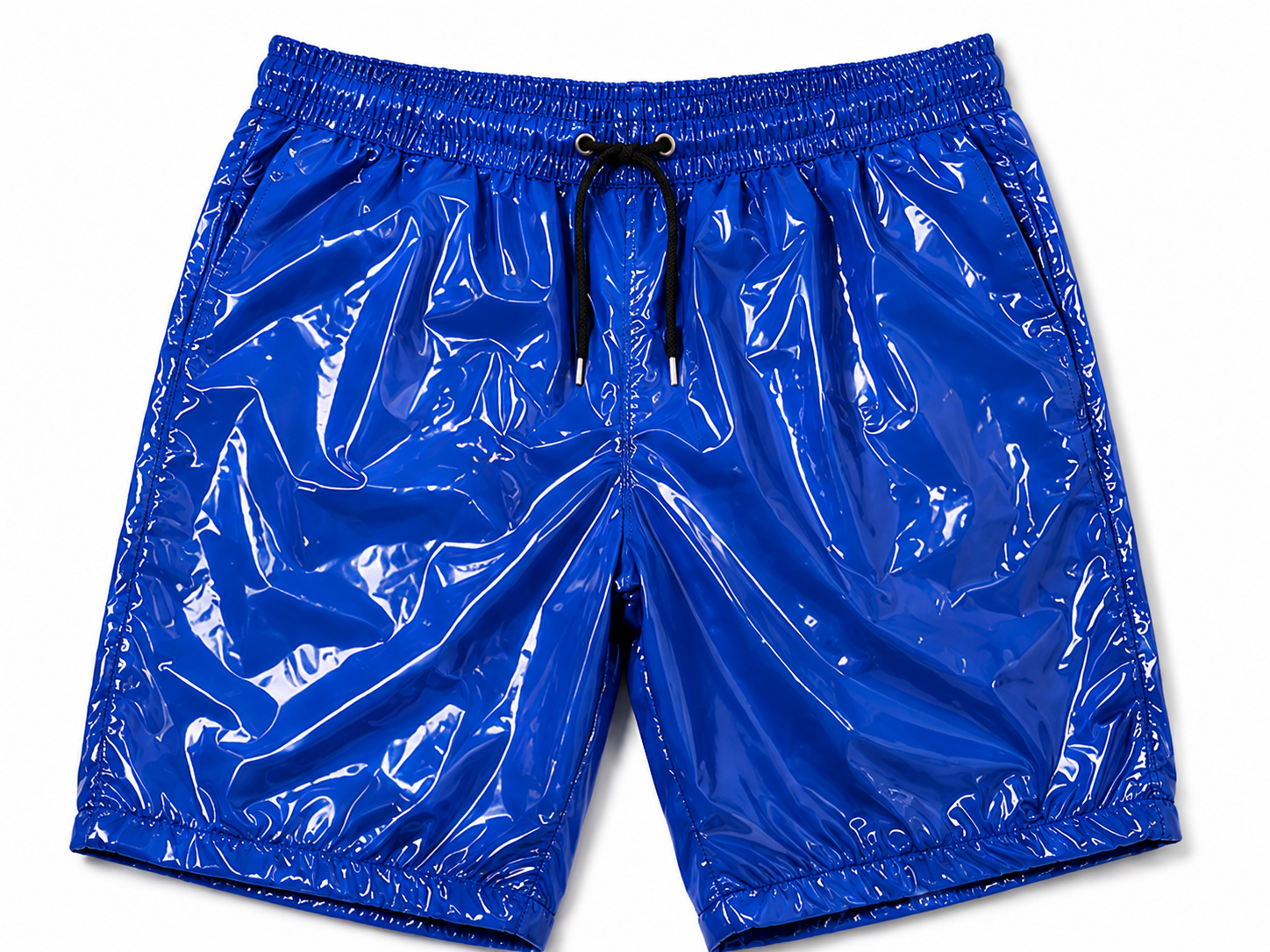 Glossy Nylon Drawstring Training Shorts