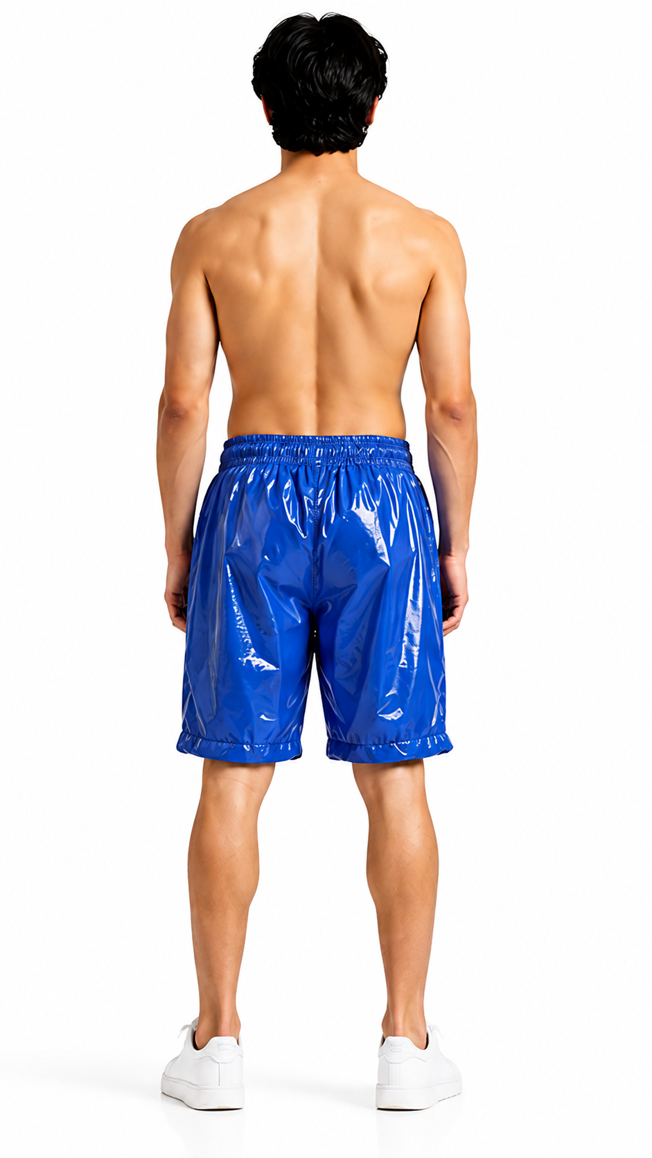 Glossy Nylon Drawstring Training Shorts