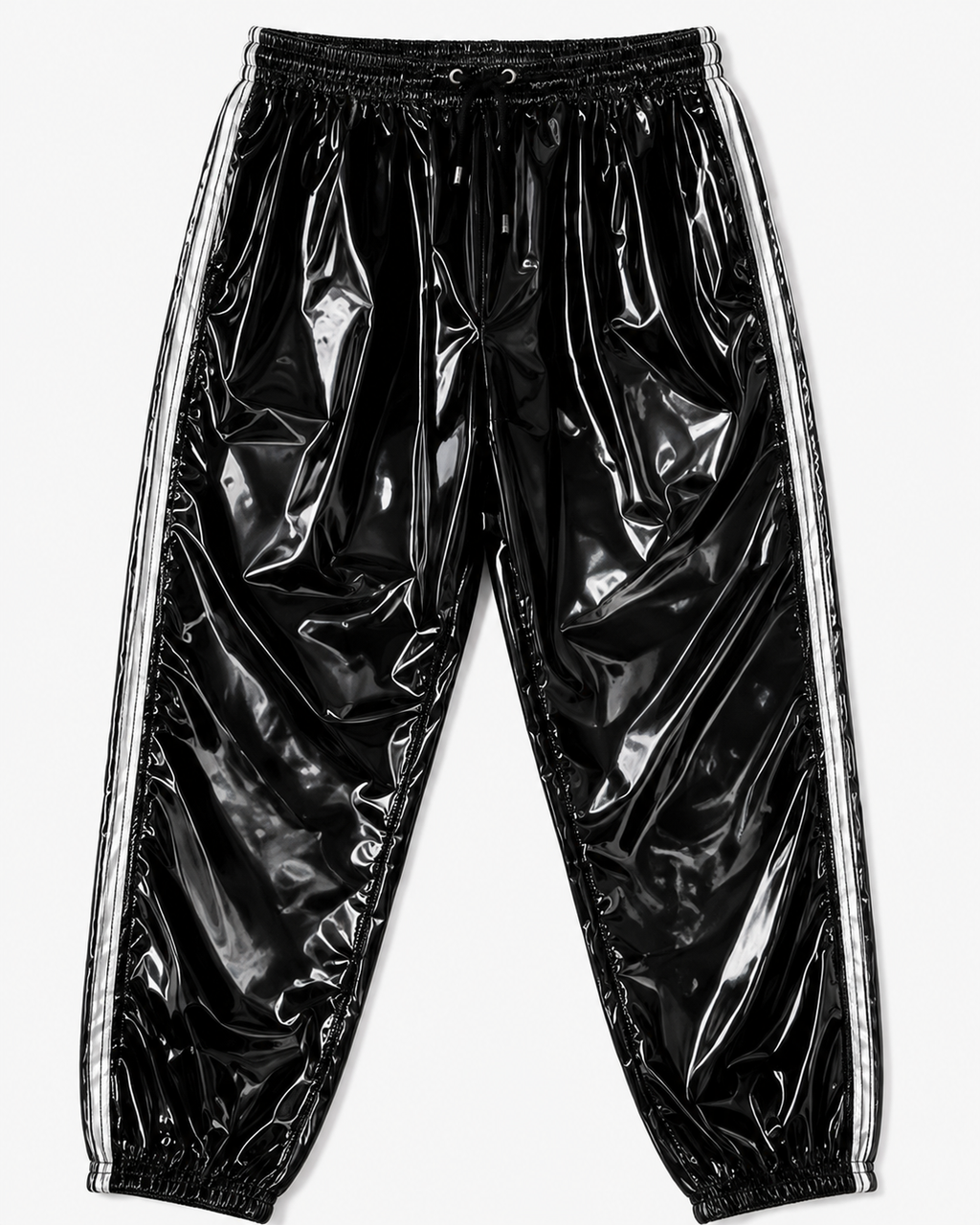 Glossy Color Block Pullover Tracksuit Set
