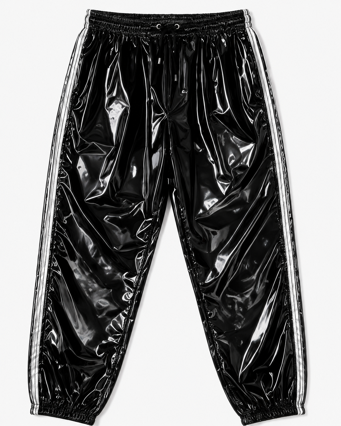 Glossy Color Block Pullover Tracksuit Set