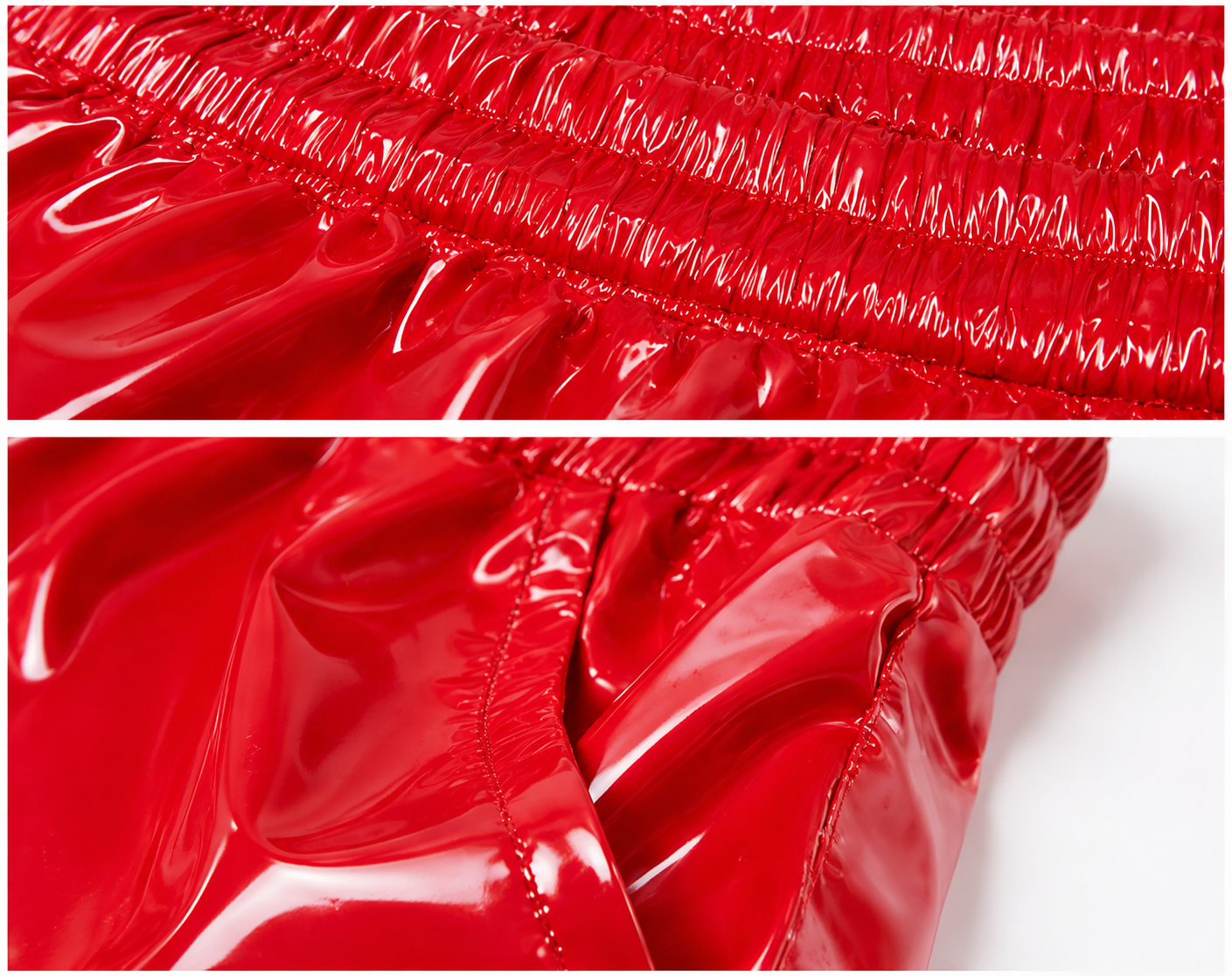 Glossy Nylon Jogger Pants and Wet Look Tank Top Set