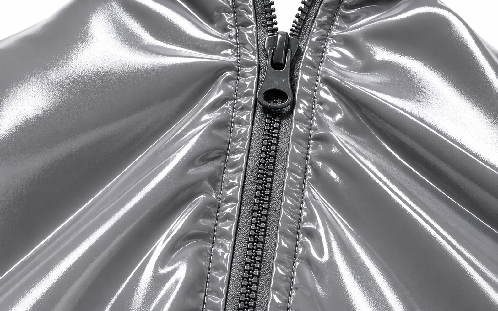 Premium Handmade Shiny Nylon Hooded Jacket
