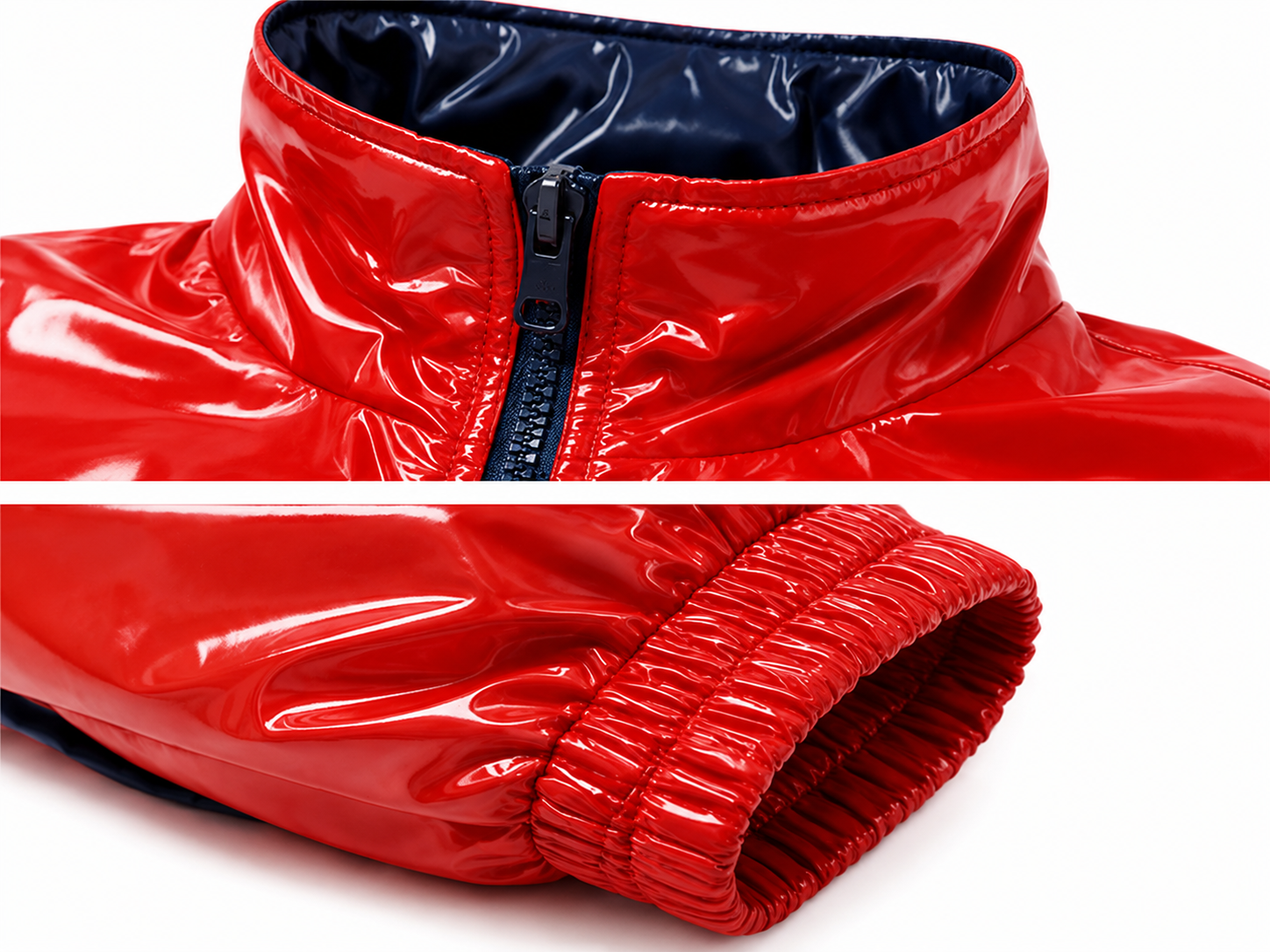 Retro Color Block Glossy Nylon Tracksuit