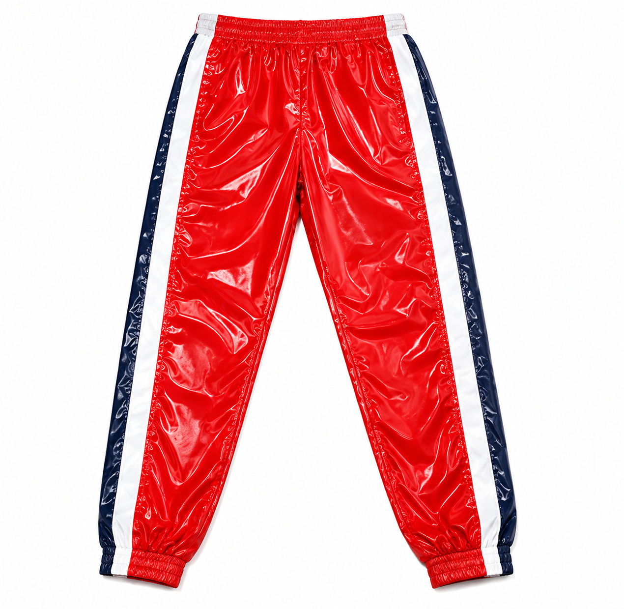 Retro Color Block Glossy Nylon Tracksuit