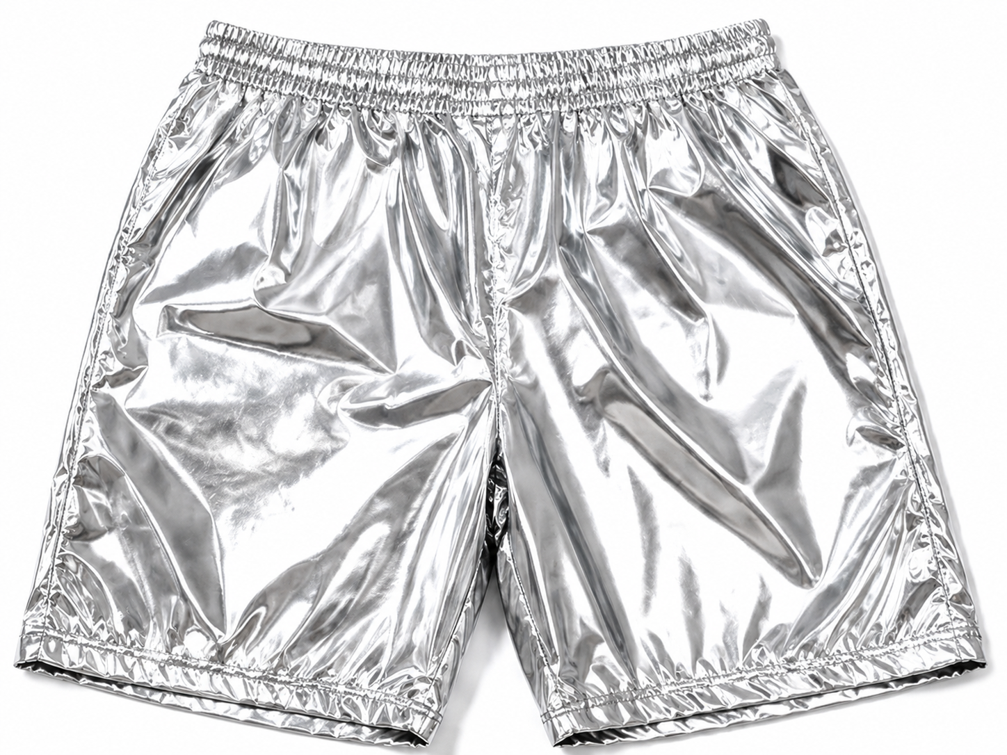 Shiny Nylon T Shirt and Shorts Set for Men