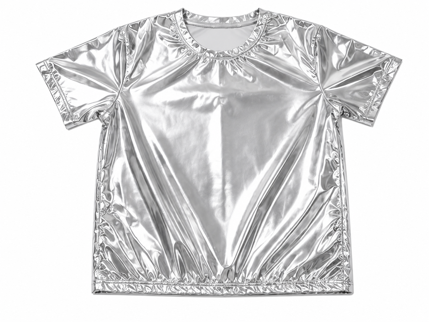 Shiny Nylon T Shirt and Shorts Set for Men