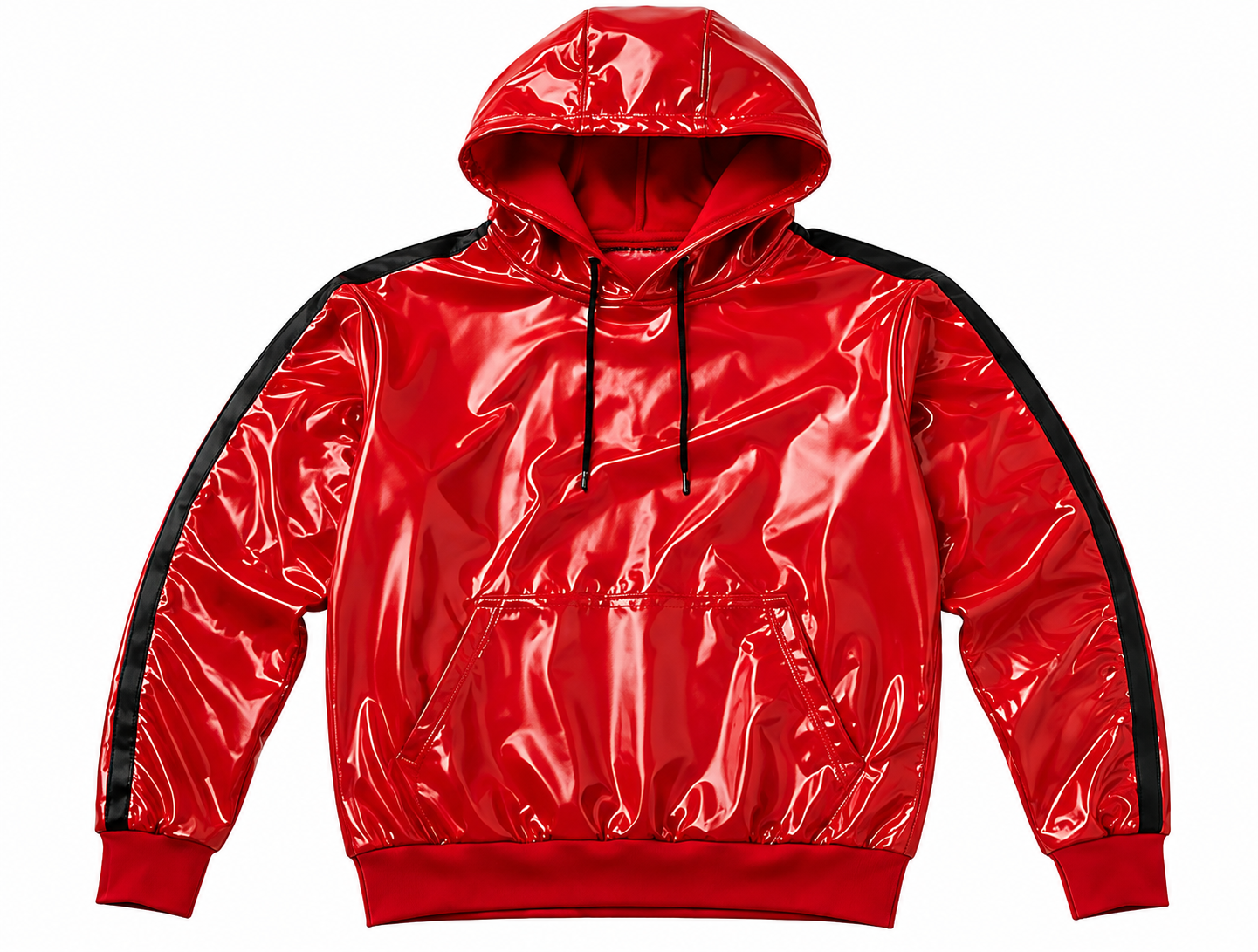 Glossy Nylon Hoodie and Jogger Set