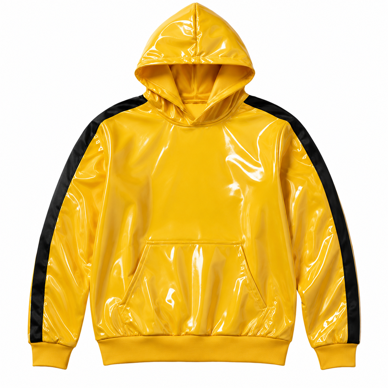Glossy Pullover Hoodie and Jogger Set