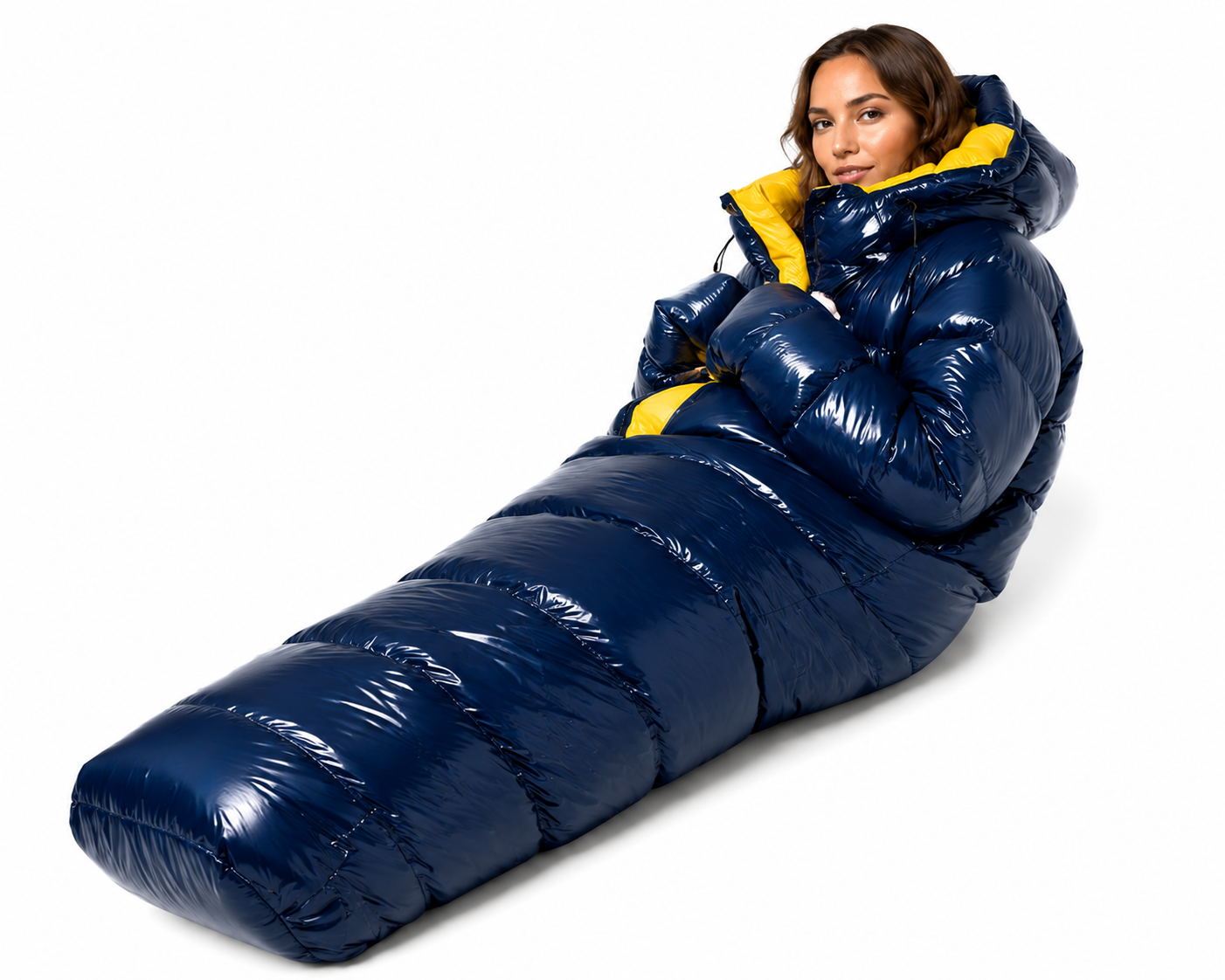 Wearable Puffer Sleeping Bag with Hood