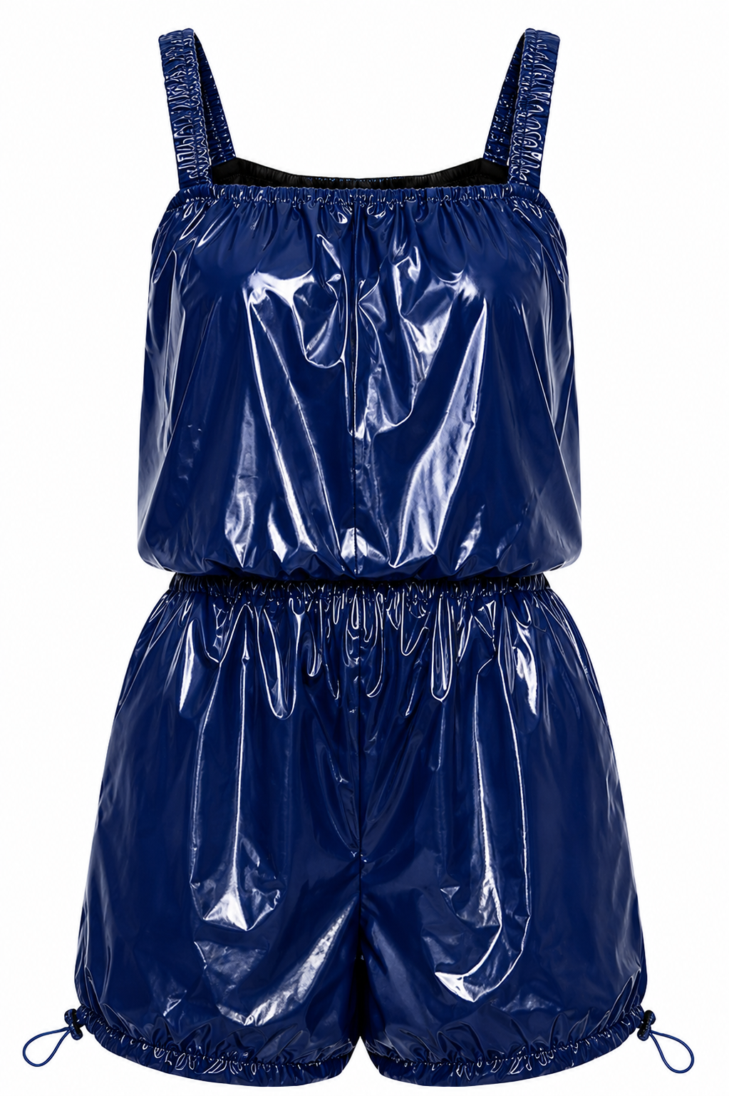 Women's Shiny Nylon Sleeveless Romper
