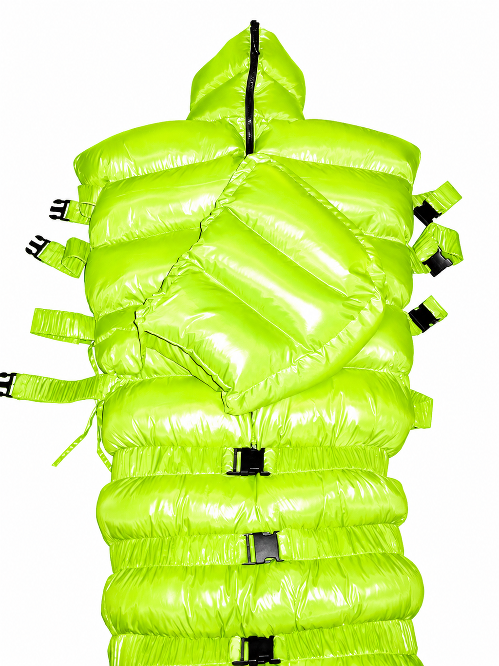 Shiny Nylon Mummy Sleeping Bag Waterproof Hooded