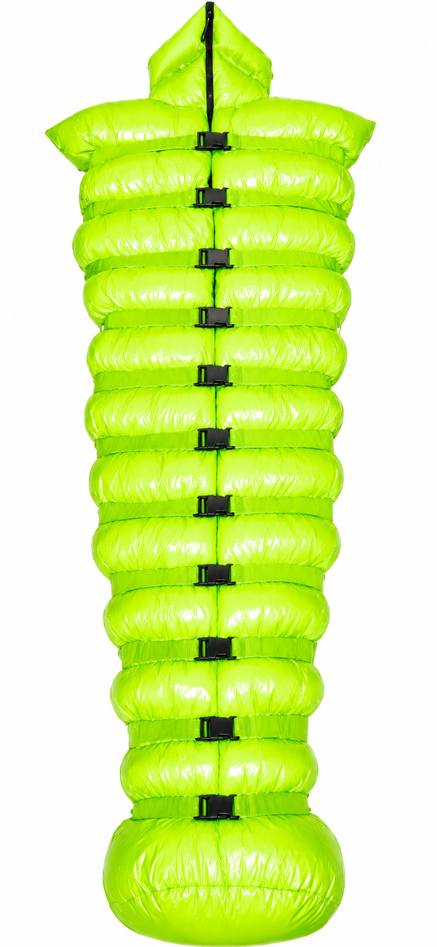 Shiny Nylon Mummy Sleeping Bag Waterproof Hooded