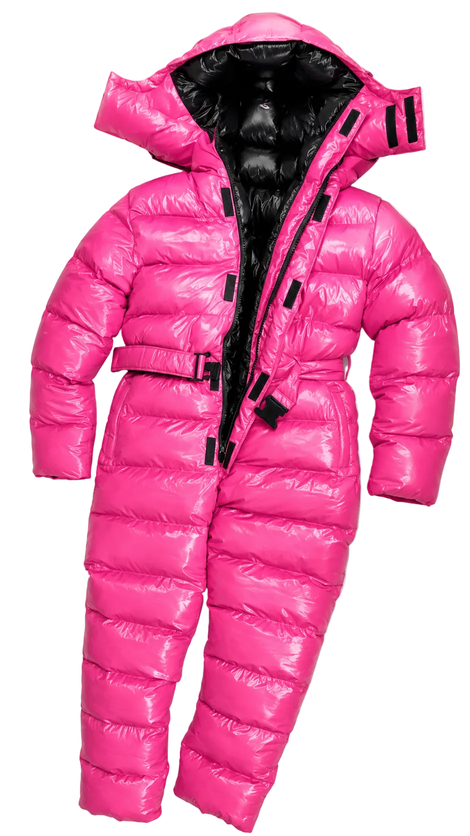 Glossy Pink Insulated Snowsuit