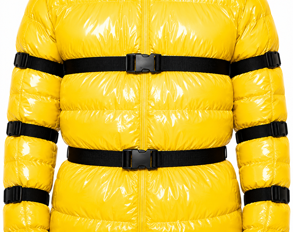 Shiny Nylon Puffer Suit Full Body Padded Hooded Suit