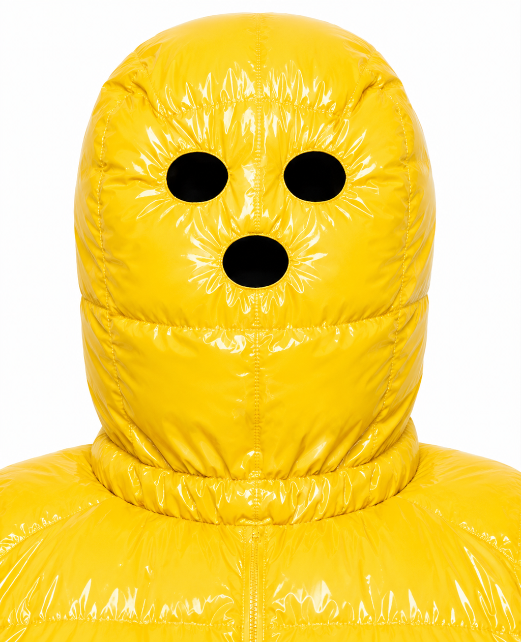 Shiny Nylon Puffer Suit Full Body Padded Hooded Suit