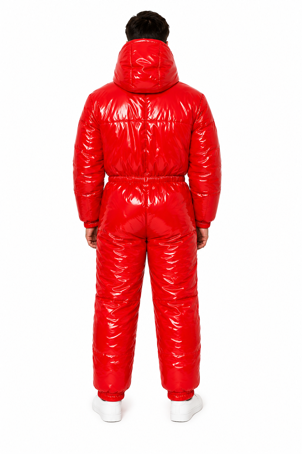 Shiny Nylon Hooded Padded Jumpsuit (Copy)