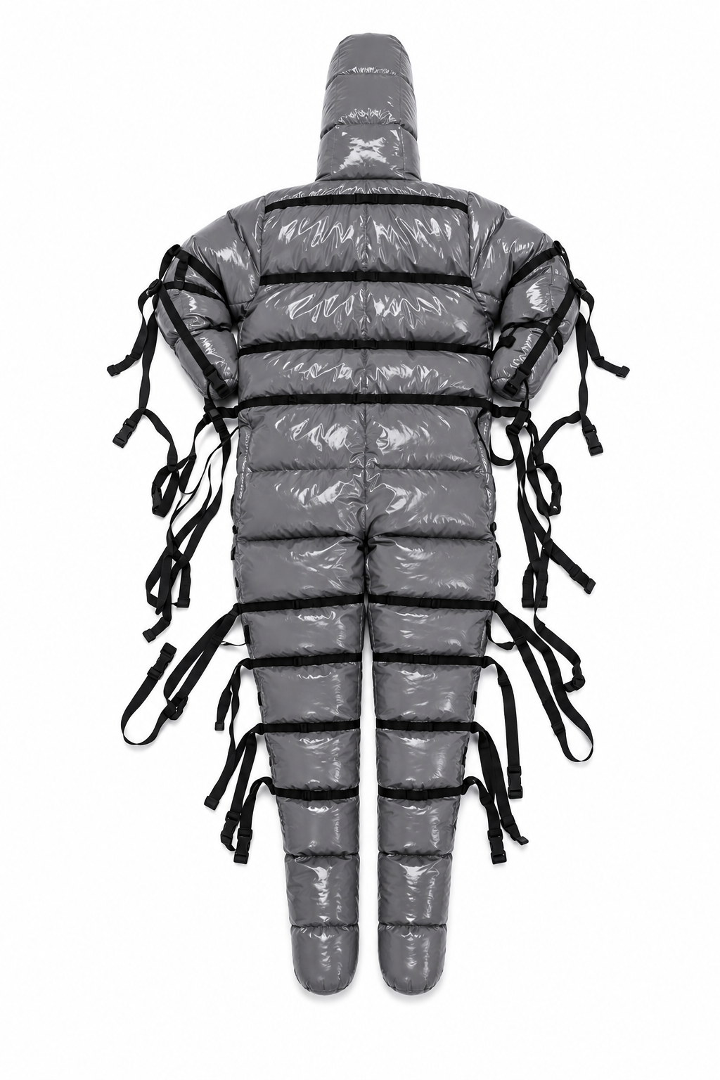 Shiny Nylon Padded Bondage Suit