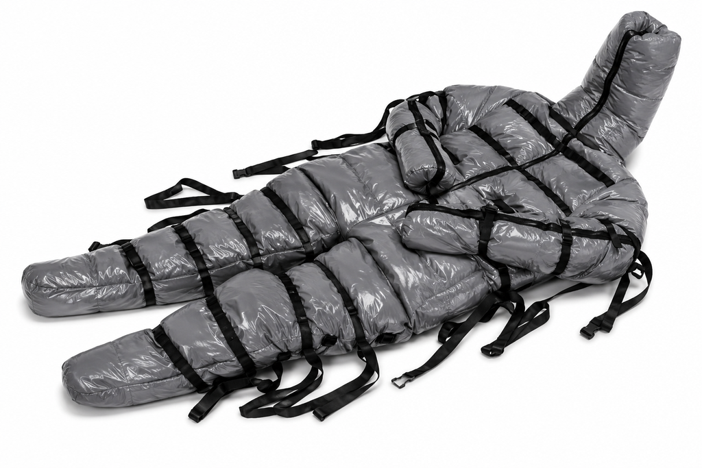 Shiny Nylon Padded Bondage Suit