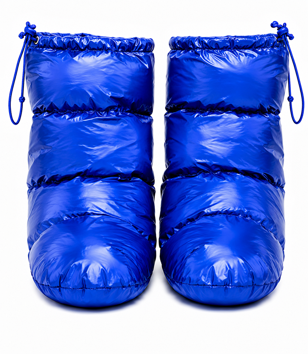 Shiny Nylon Puffer Booties
