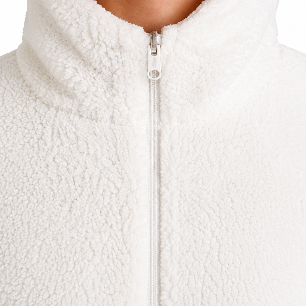 Men’s White Faux Fur Polar Bear Hooded Onesie Costume