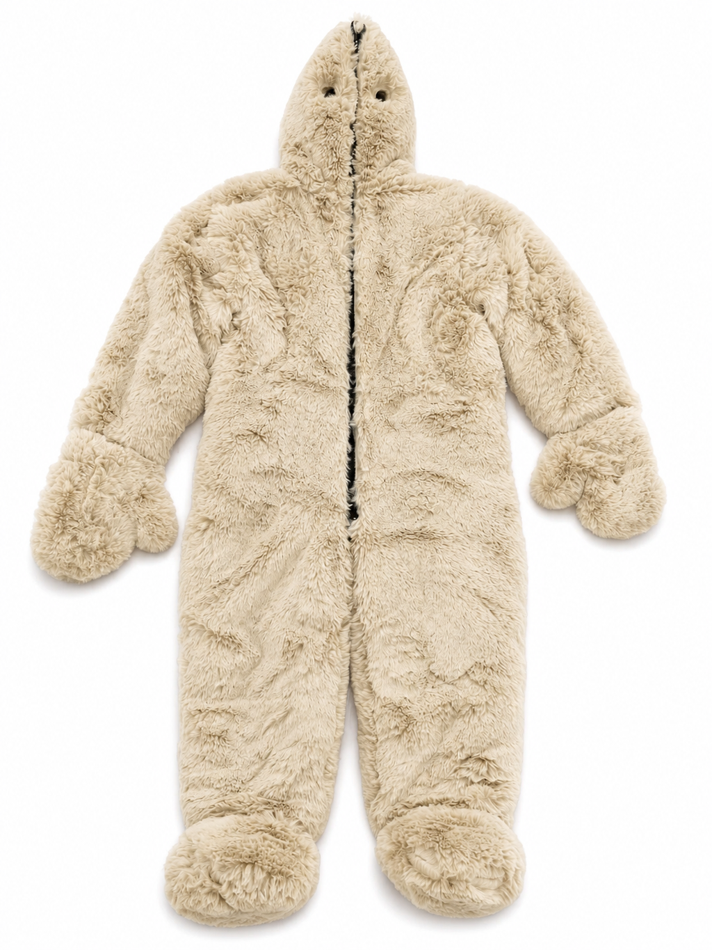 Premium Plush Full Body Suit, Faux Fur Hooded Bodysuit