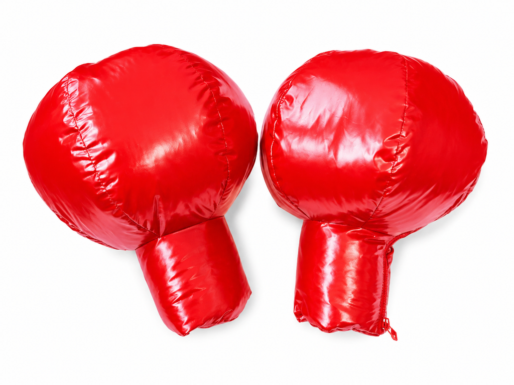 Shiny Nylon Padded Hand Mittens