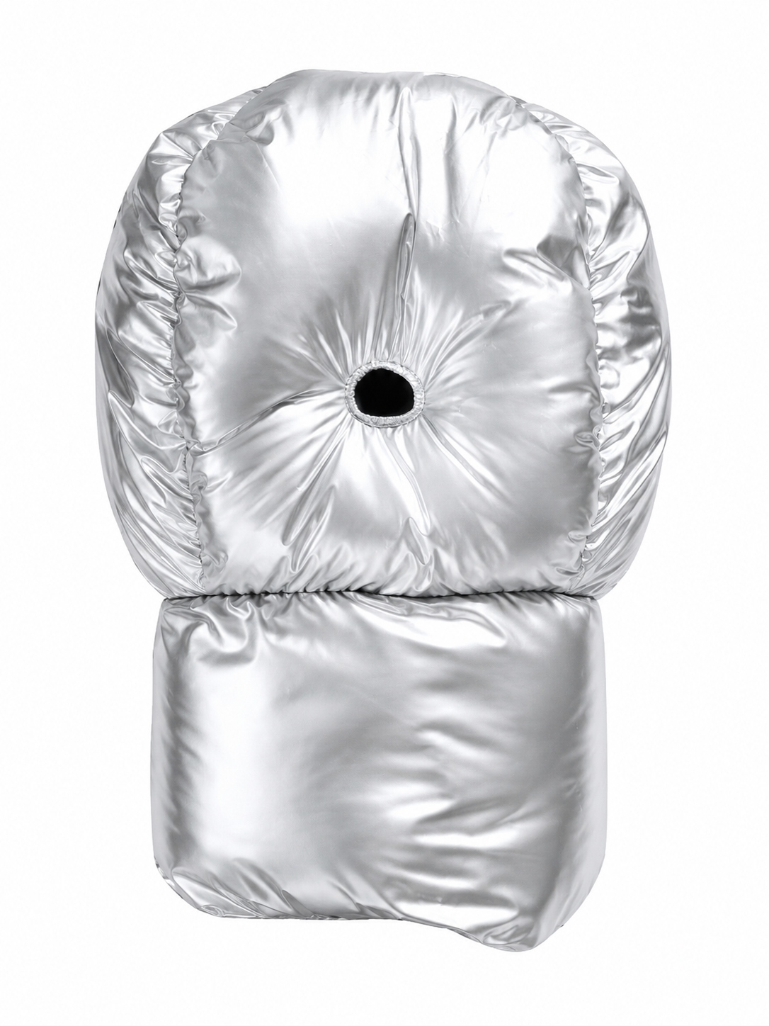 Silver Shiny Nylon Insulated Balaclava Hood Mask