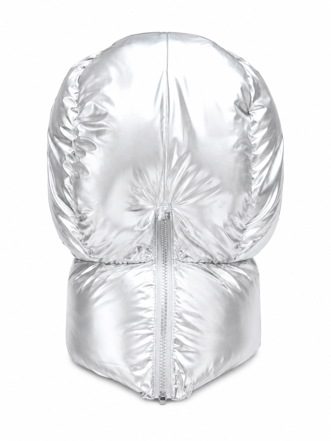 Silver Shiny Nylon Insulated Balaclava Hood Mask