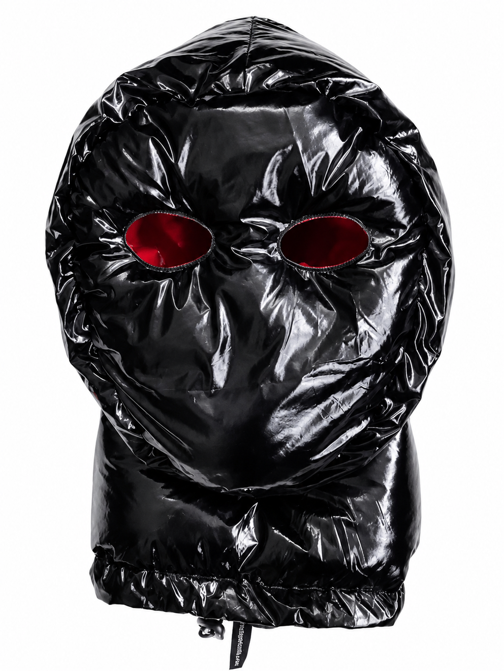 Black Shiny Nylon Insulated Balaclava Hood Mask