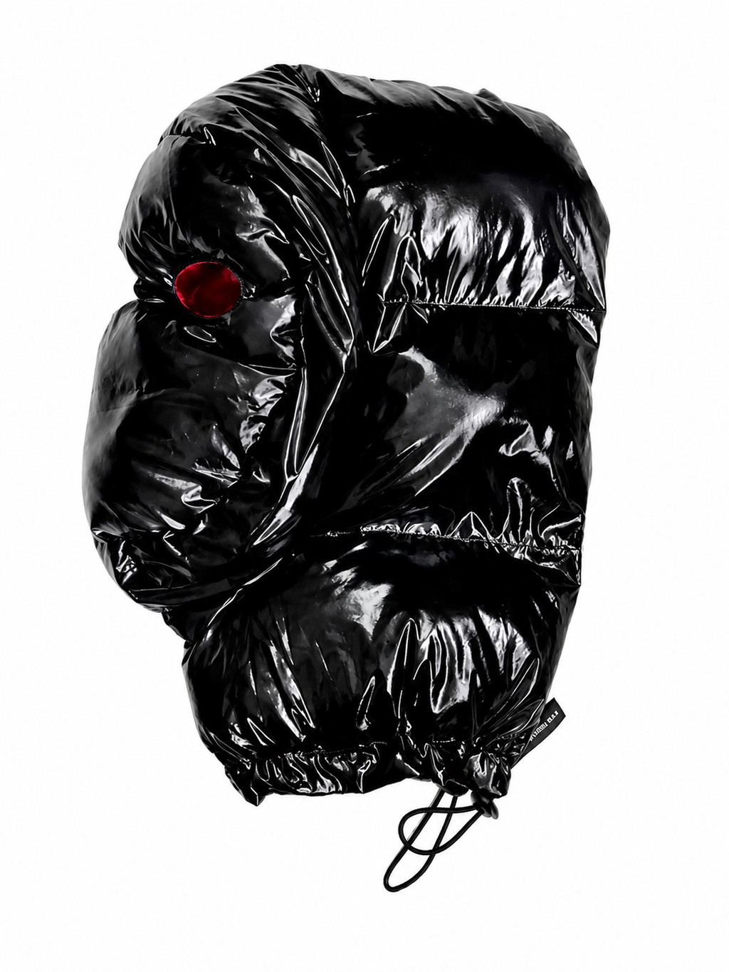 Black Shiny Nylon Insulated Balaclava Hood Mask