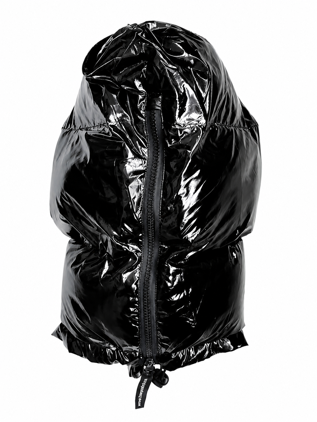 Black Shiny Nylon Insulated Balaclava Hood Mask