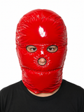 Red Shiny Nylon Insulated Balaclava Mask