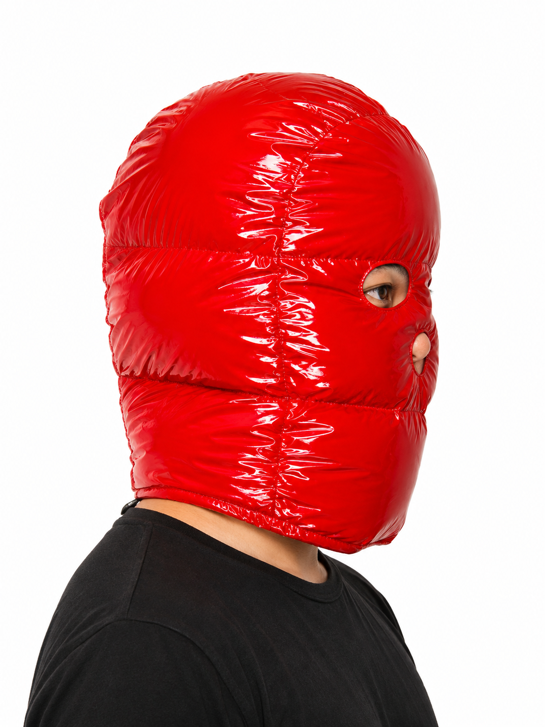 Red Shiny Nylon Insulated Balaclava Mask