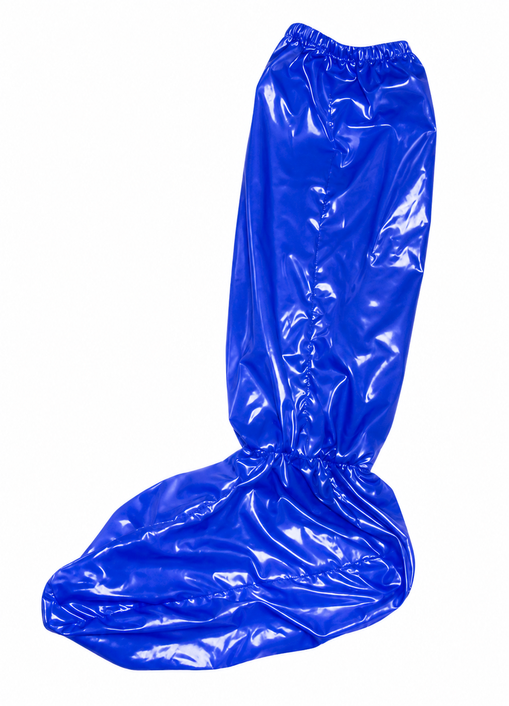 Blue Shiny Nylon Reusable Shoe Covers 3 Pair Pack