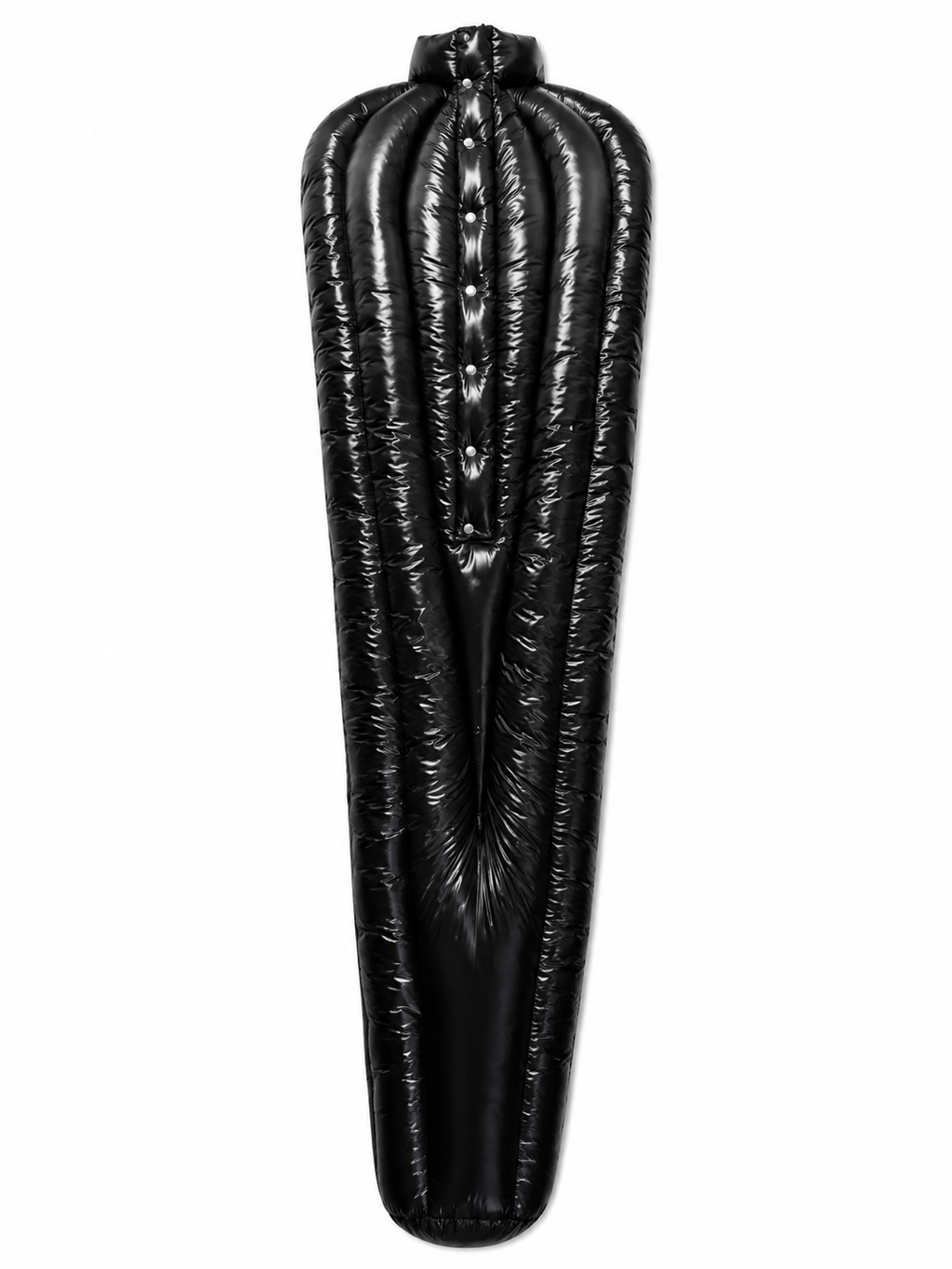 Black Shiny Nylon Padded Cocoon Sleep Sack