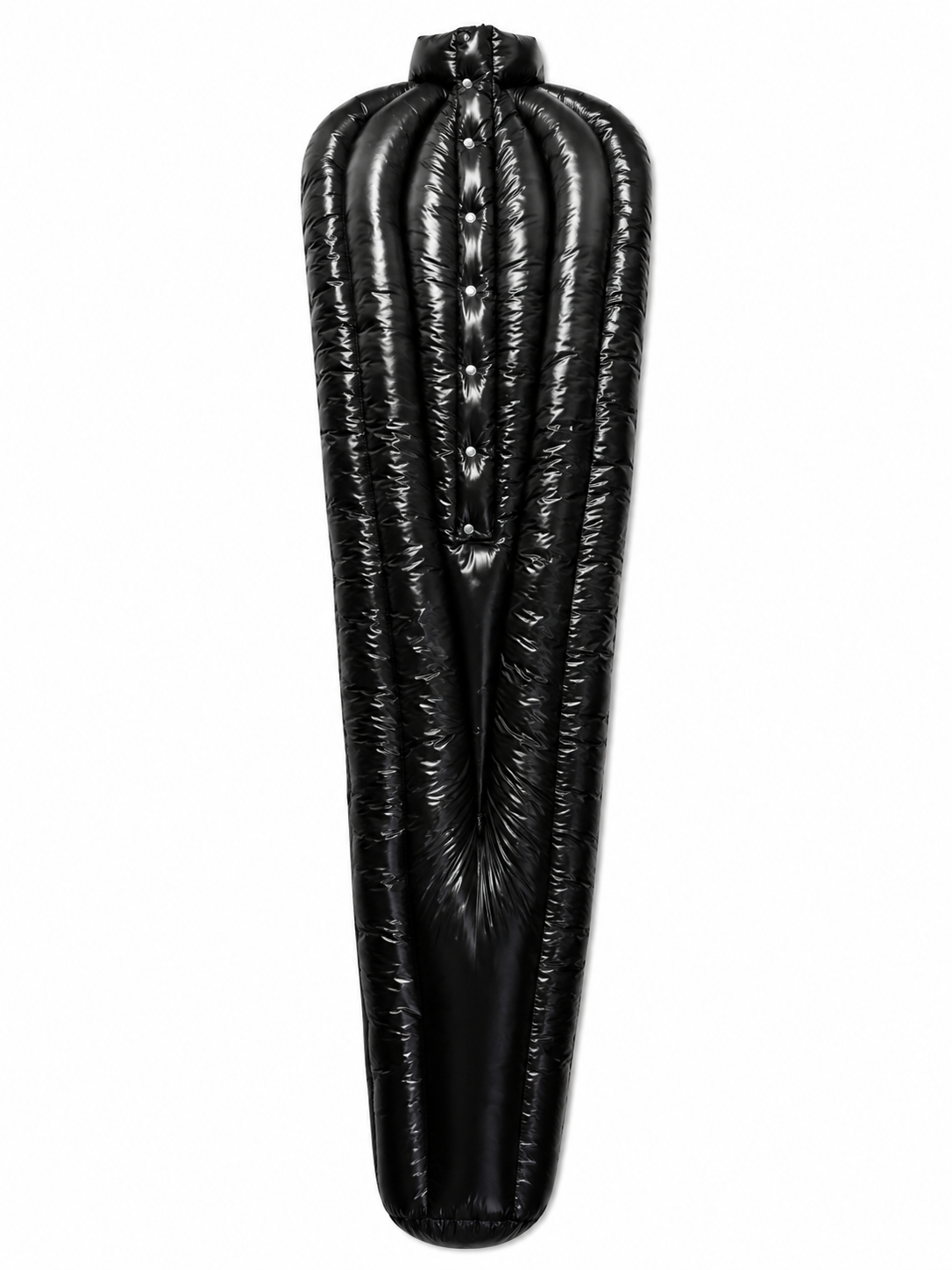Black Shiny Nylon Padded Cocoon Sleep Sack